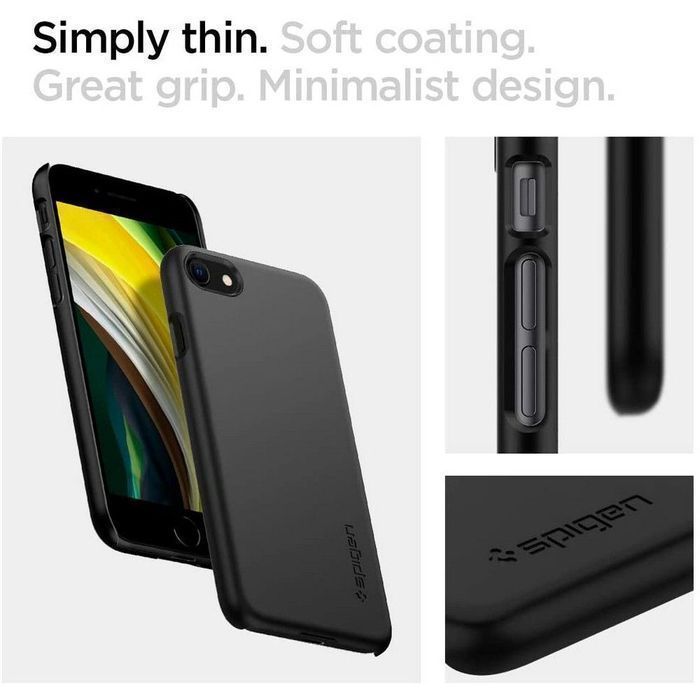 Etui ochronne Spigen Thin Fit do iPhone 7/8/SE 2020/2022, kolor czarny