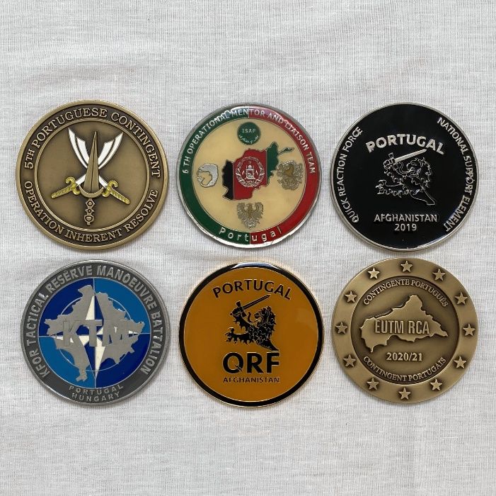 Medalhas militares missões QRF KFOR ISAF EUTM RCA 8 cm