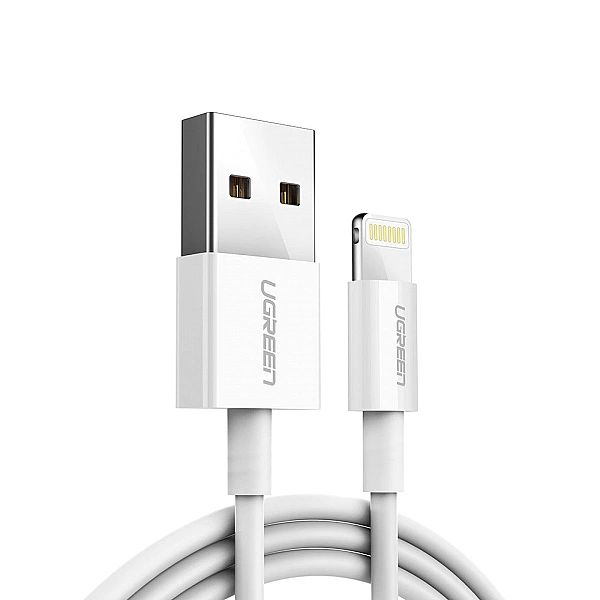 Ugreen kabel przewód USB - Lightning MFI 2m 2,4A biały