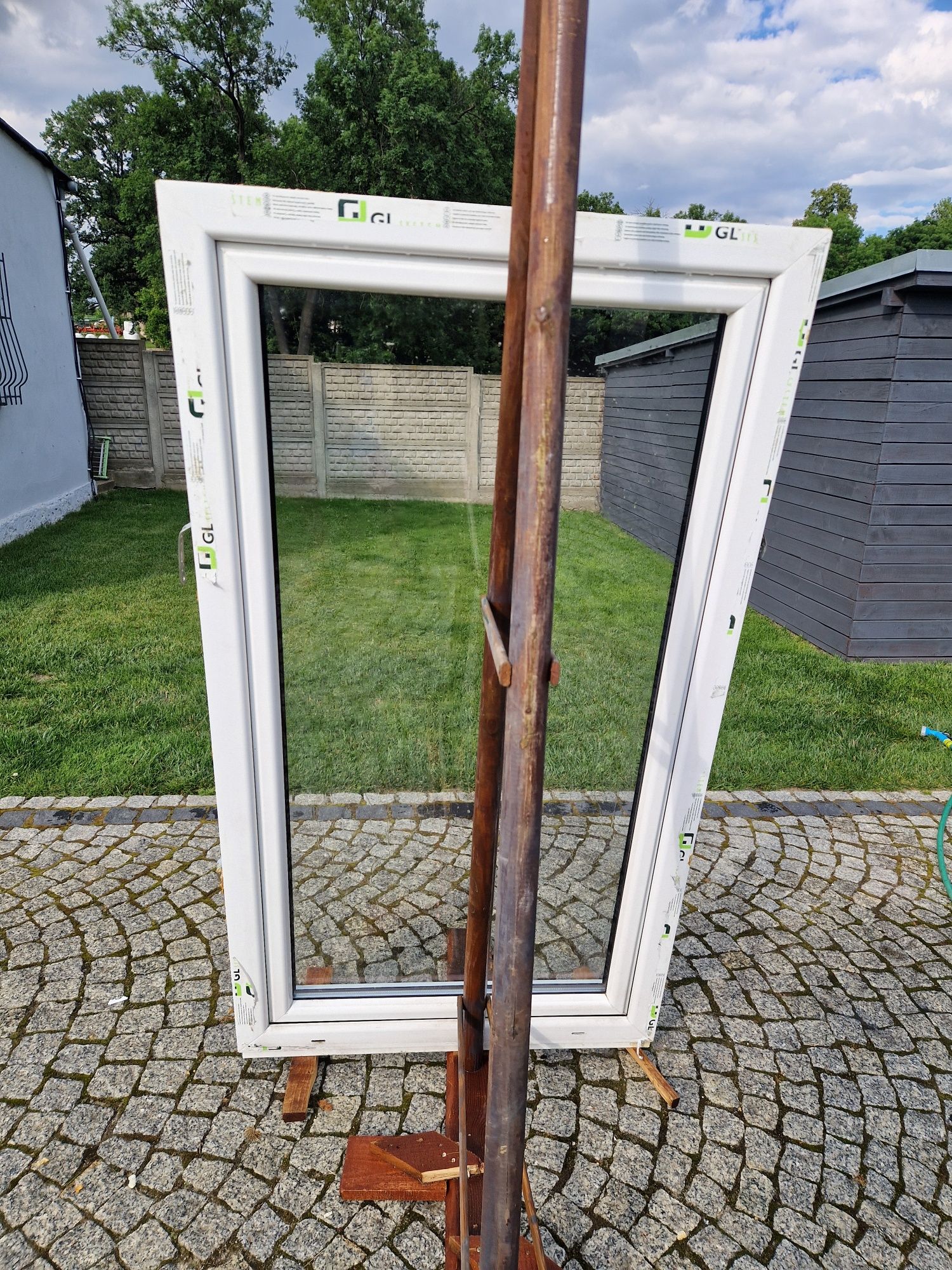 Okno 92x166.5 pcv 100x172-3szt. z 116x163 demontażu duży