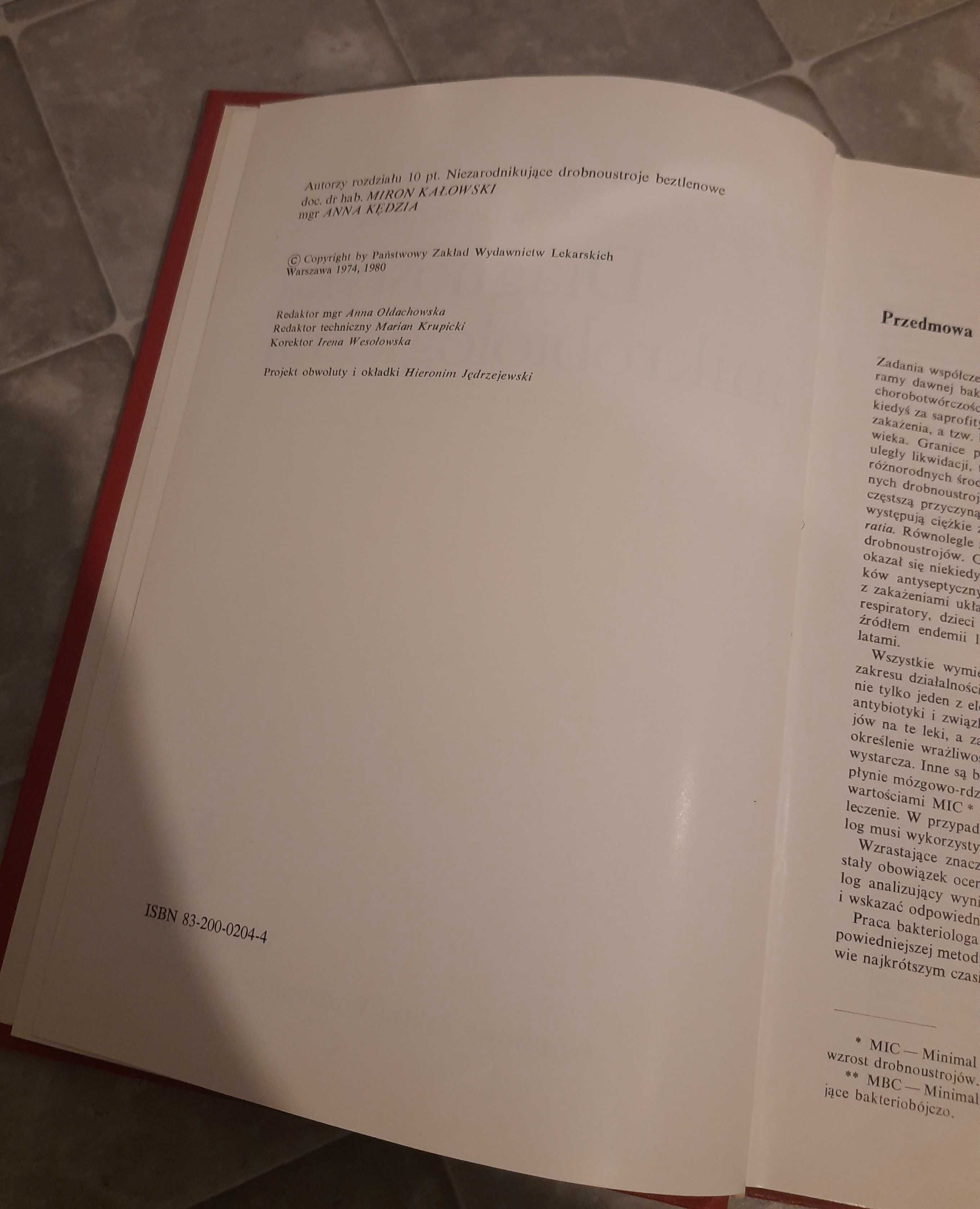 Diagnostyka mikrobiologiczna PZWL W.Kędzia H.Koniar 1980