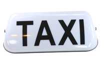 bezprzewodowa lampa TAXI kogut magnes pilot LED 35cm biała
