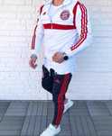 Спортивный костюм мужской Adidas Bayern Munich белый с красным