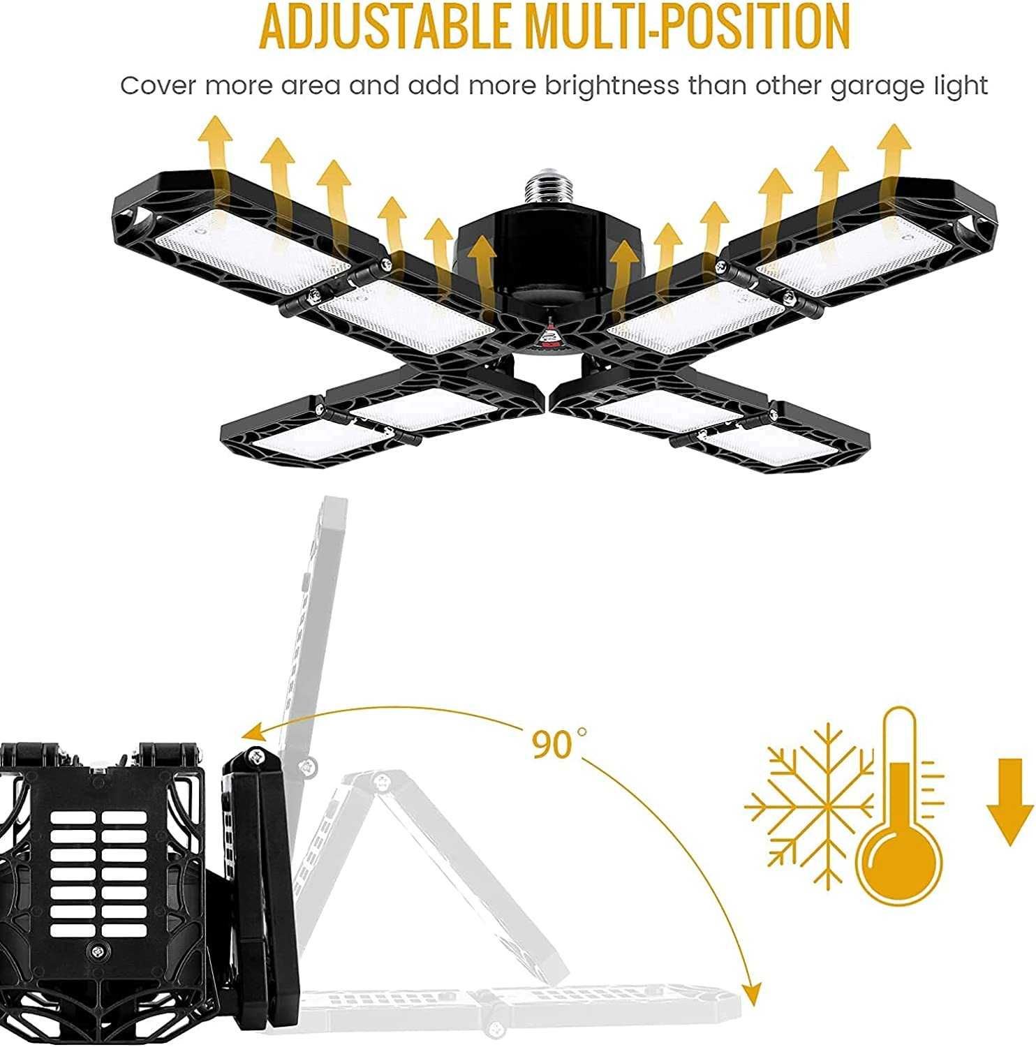 150W 15000Lm LED Розкладна лампа освітлення в гараж тощо