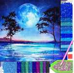 Haft diamentowy mozaika zestaw diamond painting 5D księżyc