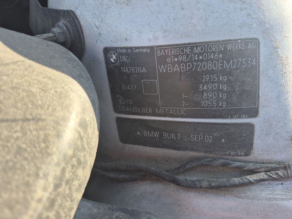 Bmw e46 kabriolet anglik n42b20a