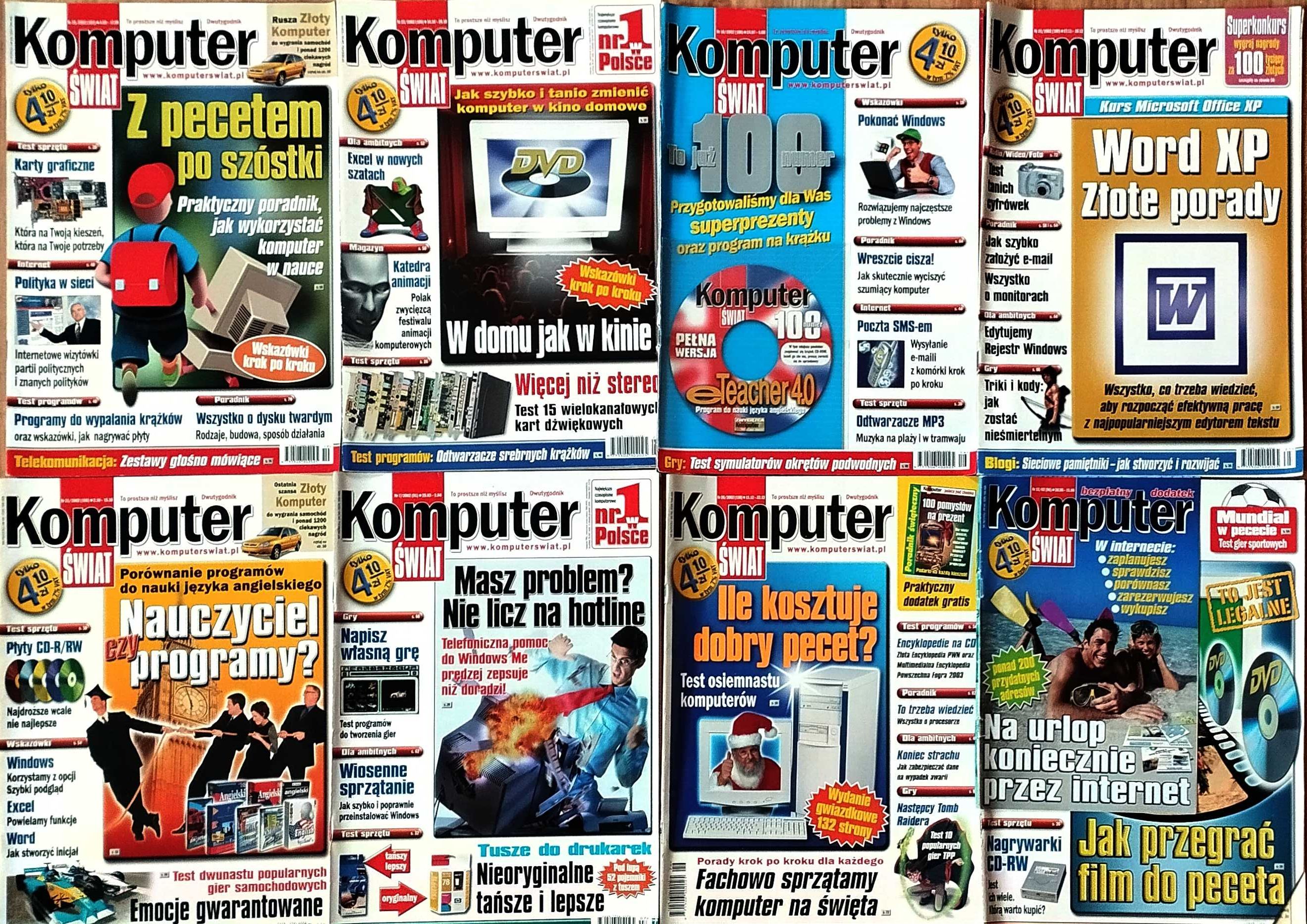 Komputer Świat 2002 rok 25 wydań magazyn gazeta komputery