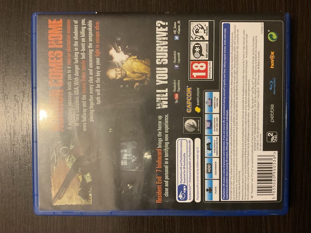 Gra „Resident Evil 7” na płycie PS4
