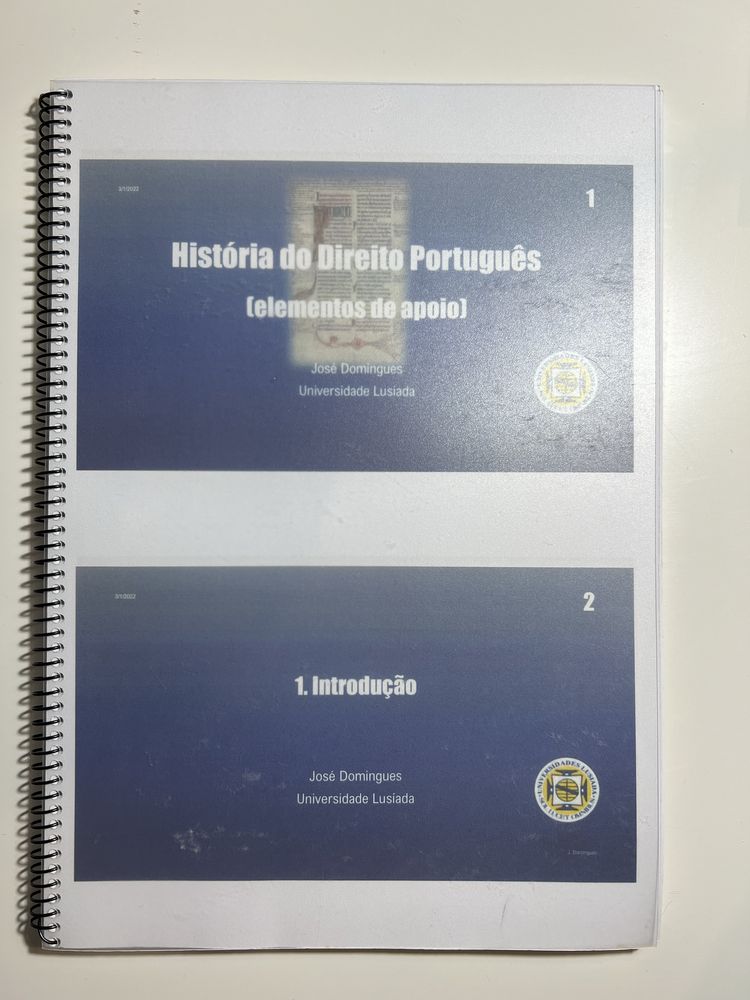 Historia do Direito Portugues