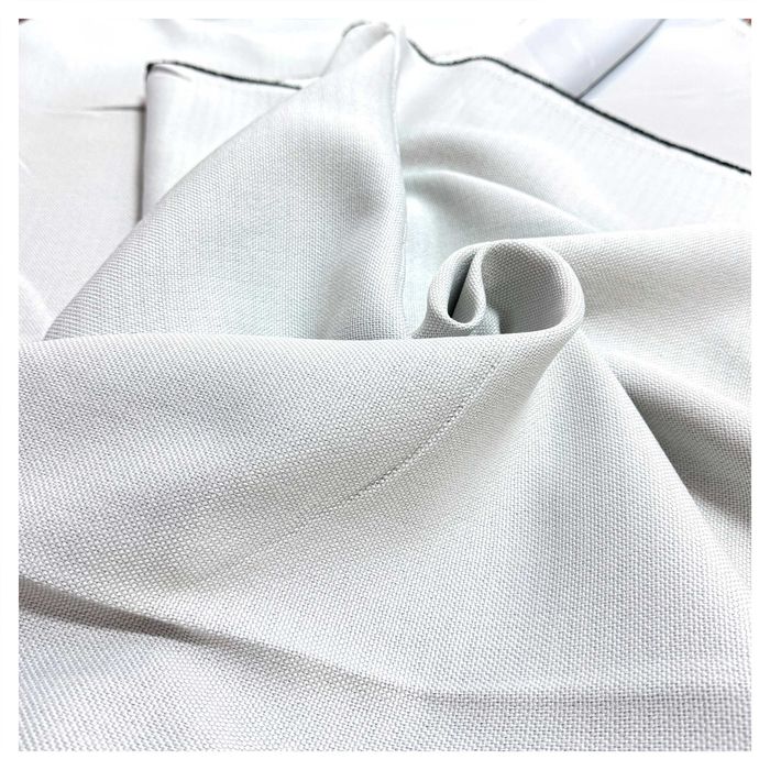 Materiał Na Zasłony BlackOut Tkanina Zaciemniająca Biały Jasno Szary05