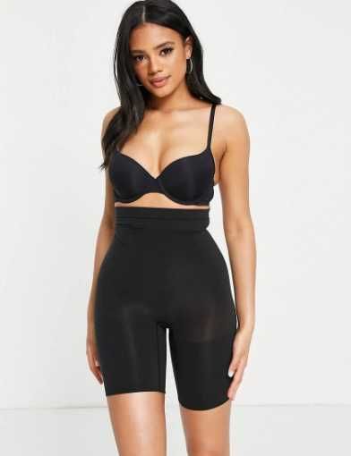 Spanx  Szorty Czarne Bielizna korygująca modelująca wysoki Stan Roz S