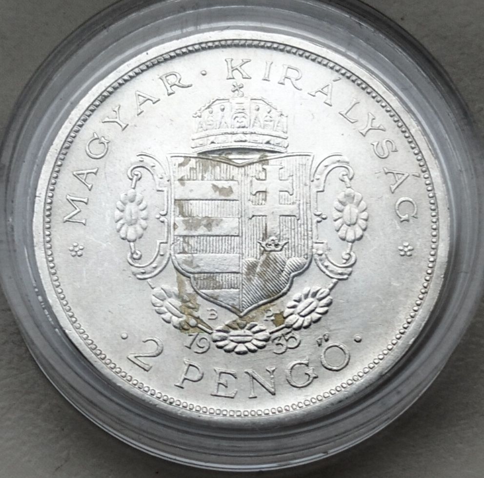 Węgry 2 Pengo 1935 r F. Rakoczy srebro