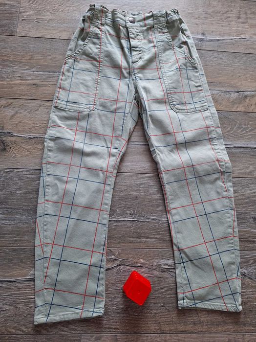 Spodnie eleganckie w  kratkę dla dzieci Bobo Choses- like new-perełka