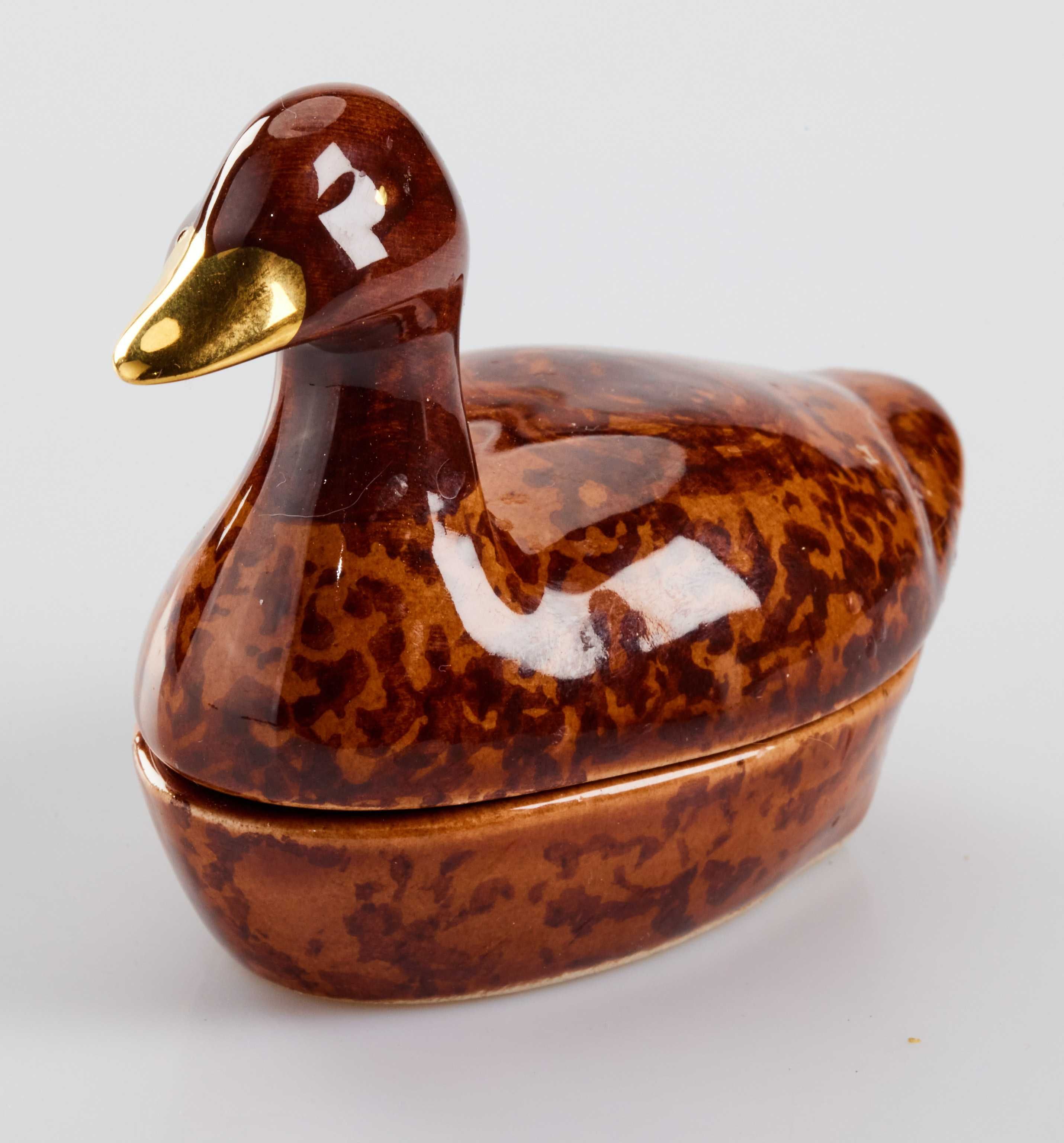 porcelanowy ceramiczny mini pojemnik kaczka Michael Caugant