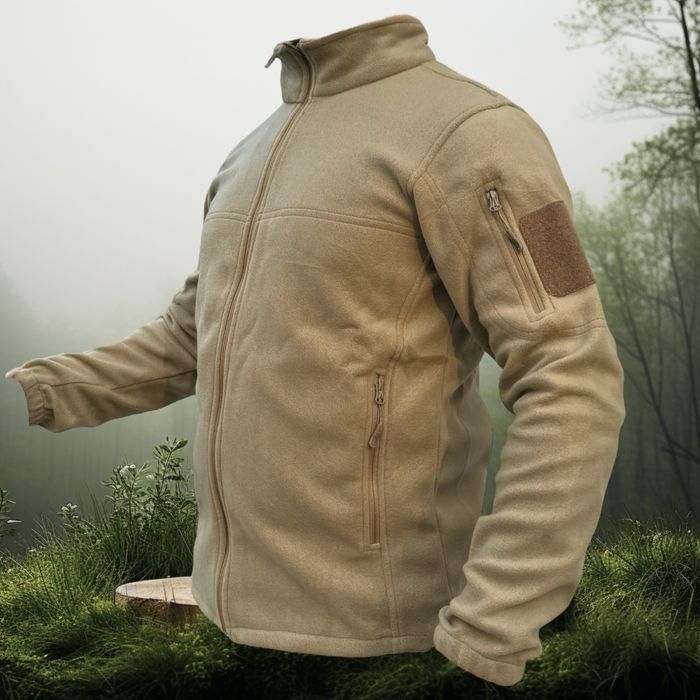 Кофта флісова чоловіча військова тактична з липучками під шеврони ЗСУ/