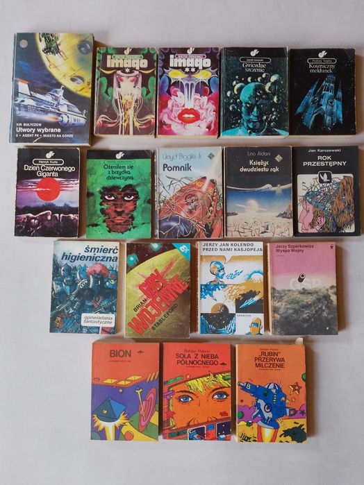 Zestaw 17 książek, fantastyka z lat 80-tych i 90-tych