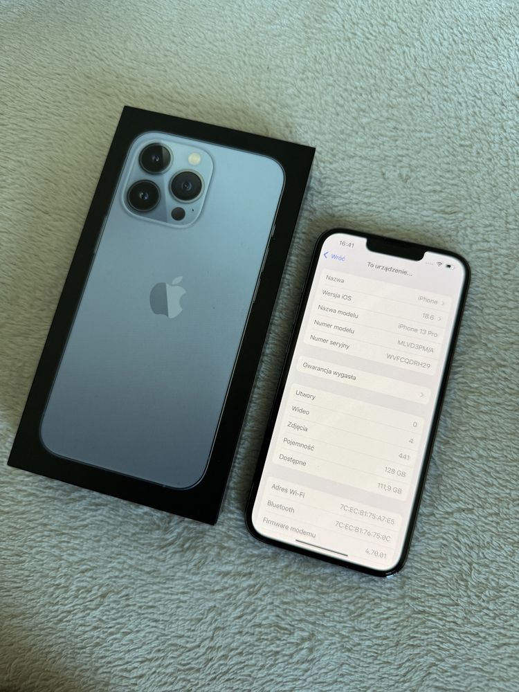 iPhone 13 Pro 128 GB - niebieski - stan bdb