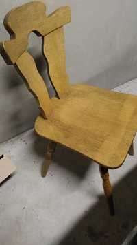 Krzesła PRL Radomsko jasny dąb vintage