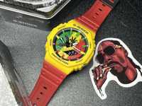 Casio G-shock GA-2100 4:20 rasta mod