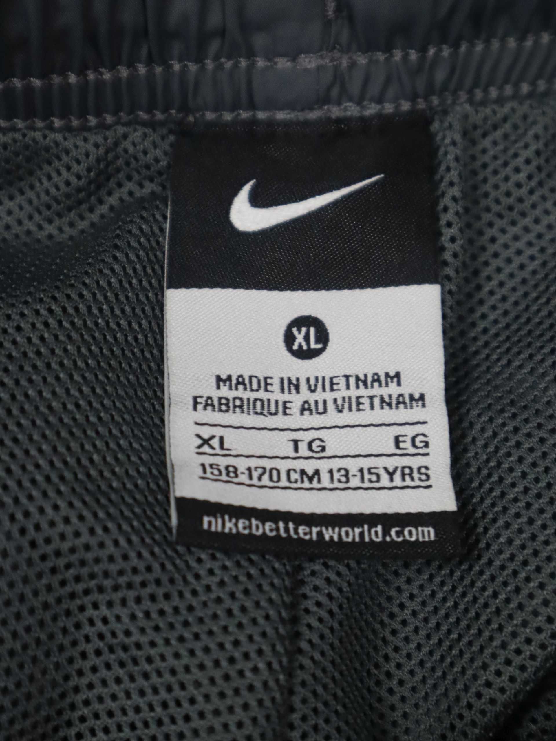 Vintage Retro Nike swoosh pants szare dresy spodnie dresowe szelesty