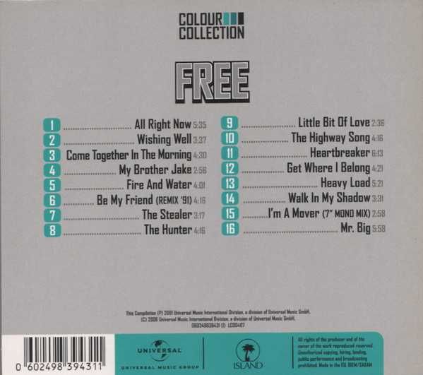 FREE- Colour Collection CD COMO NOVO