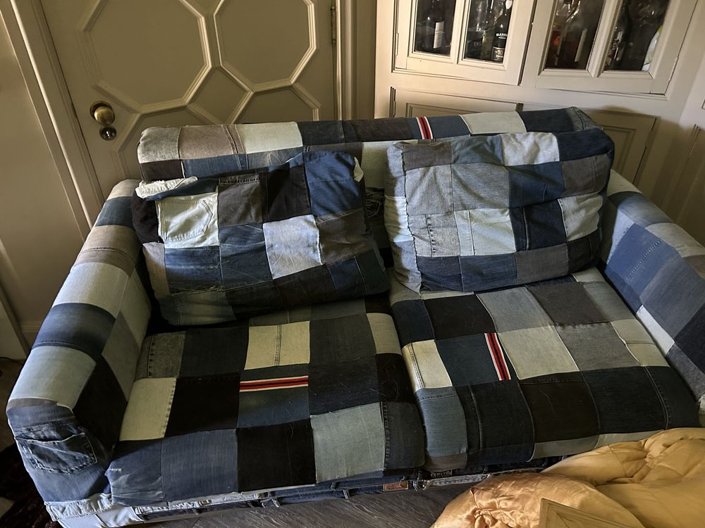Denim couch used