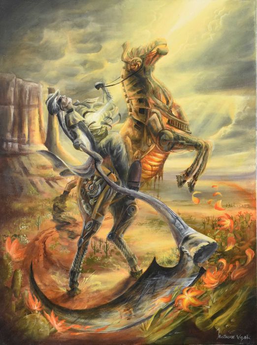 Obraz akrylowy , fantastyka , western , steampunk , ciepły