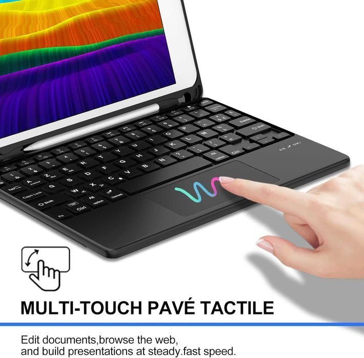 JADEMALL etui klawiatura touchpad do Samsung Galaxy Tab A9 Plus czarne