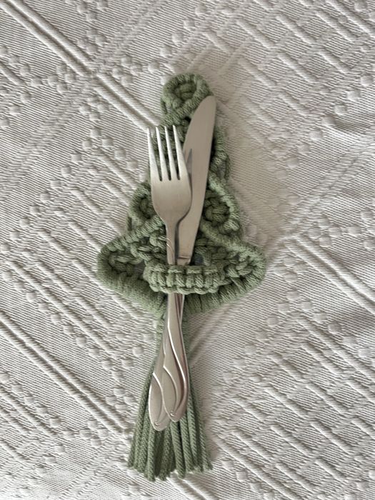 Podkładki pod sztućce w kształcie choinki