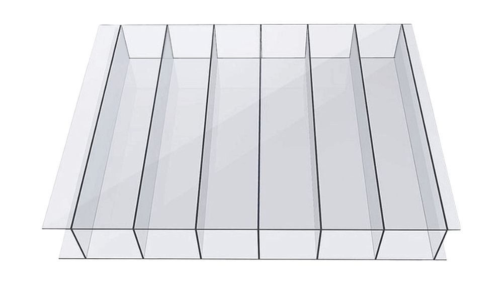 Poliwęglan komorowy 6 mm bezbarwny, 6x2,1m, 1 m², UV