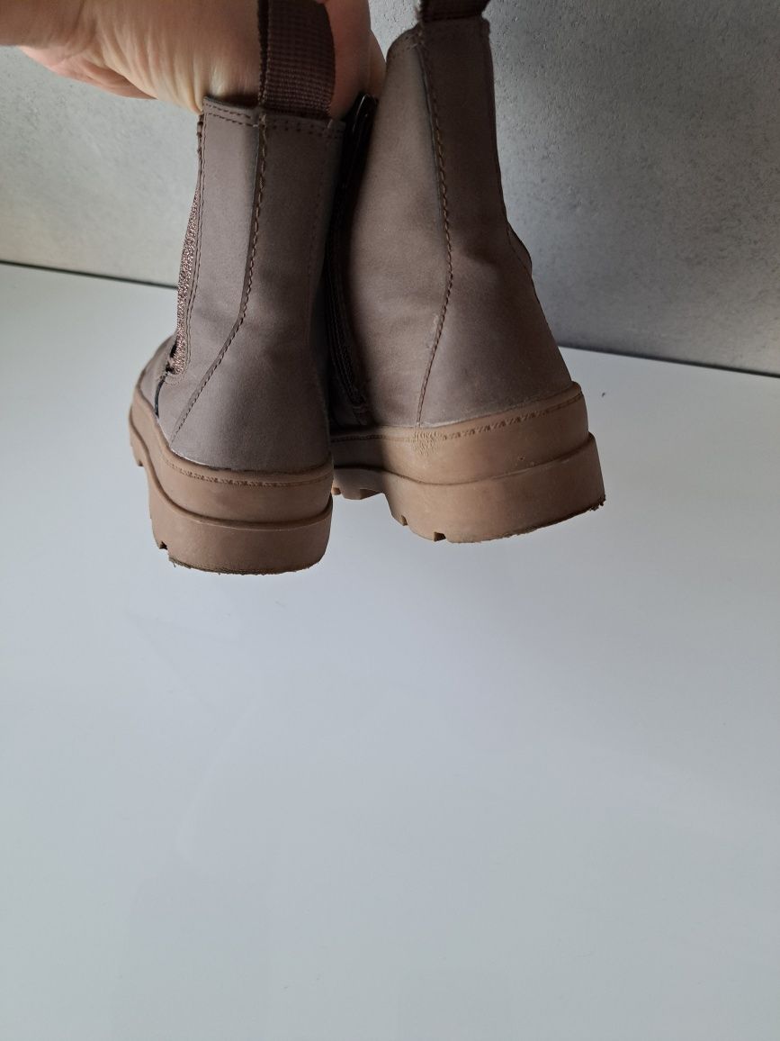 Botki jesienne przejściowe dla dziewczynki h&m buty 27 sztyblety