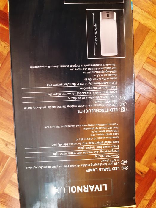 Lâmpada Led da tavolo