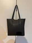 torba shopper szara skórzana