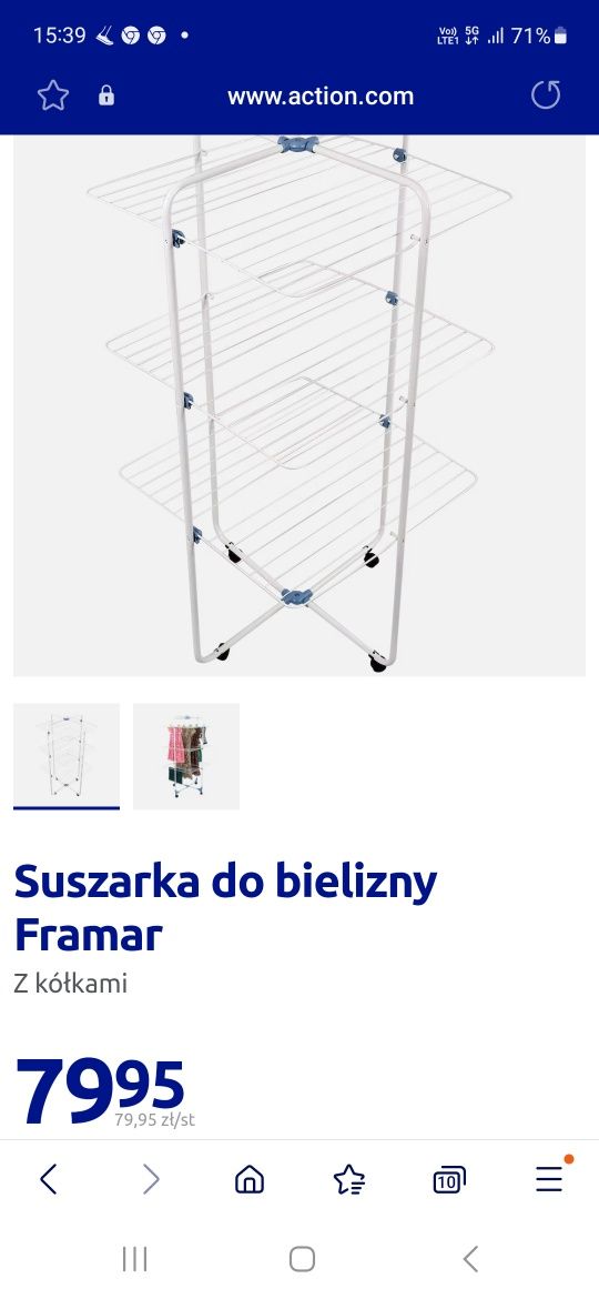 Suszarka na pranie nowa