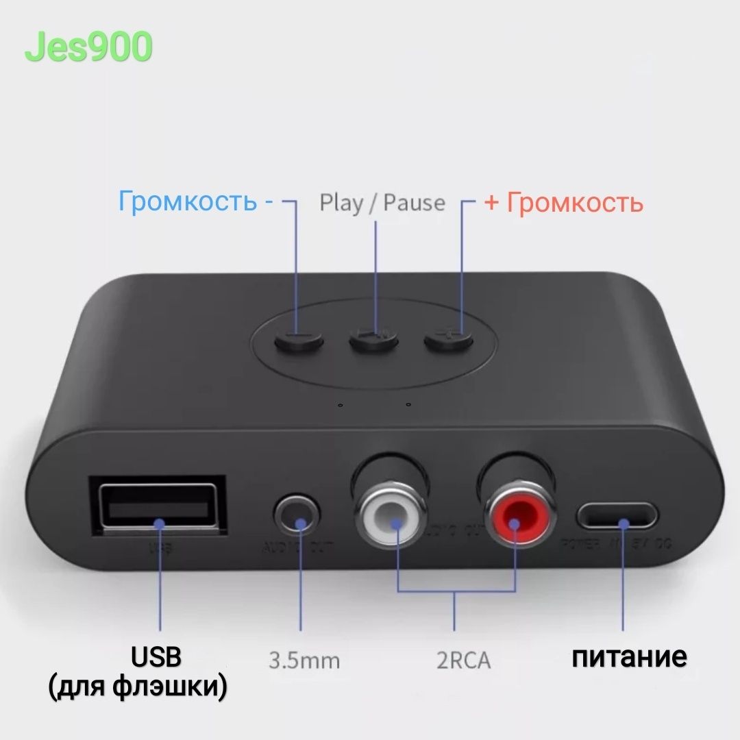 Мультимодуль Bluetooth 5.0 USB Флэшка Громкая связь AUX RCA Блютуз