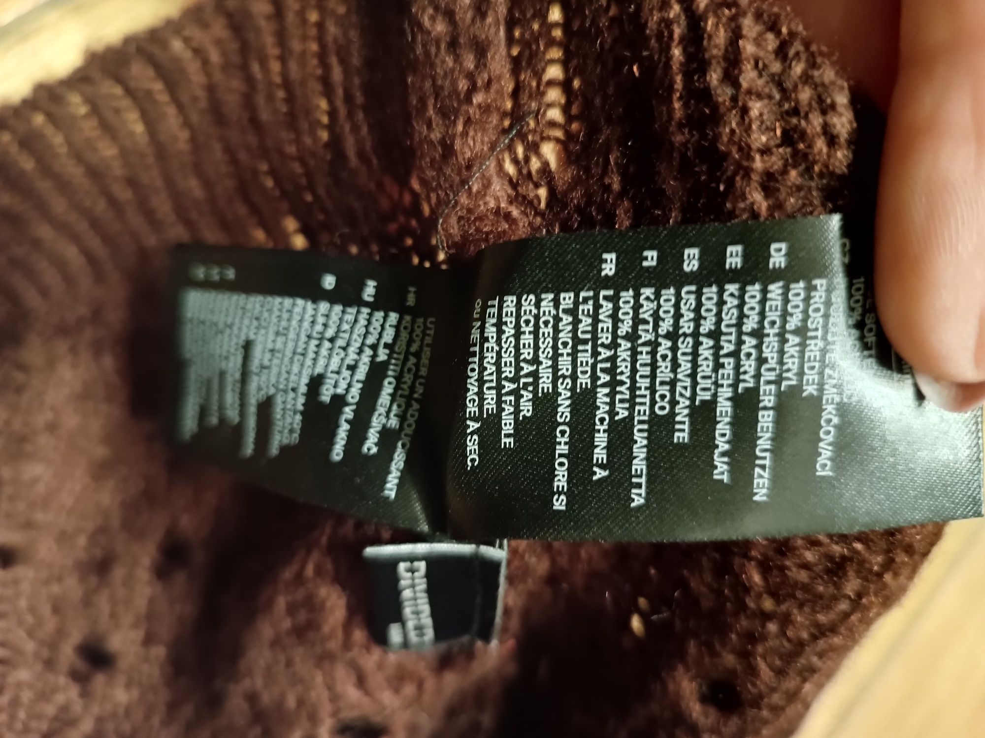 Cieplutki, elegancki ażurowy szalik Komin firmy H&M