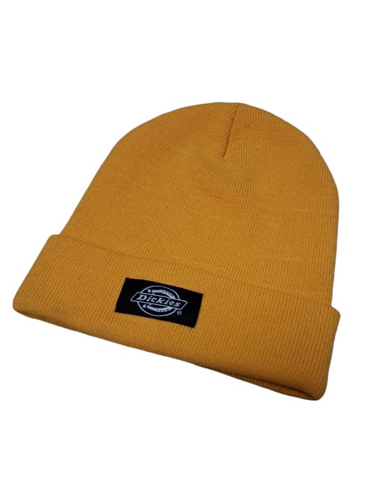 Żółta czapka zimowa Dickies logo haft retro vintage carhartt nike boxy