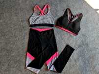 Zestaw sportowy XS S getry 2x stanik sportowy
