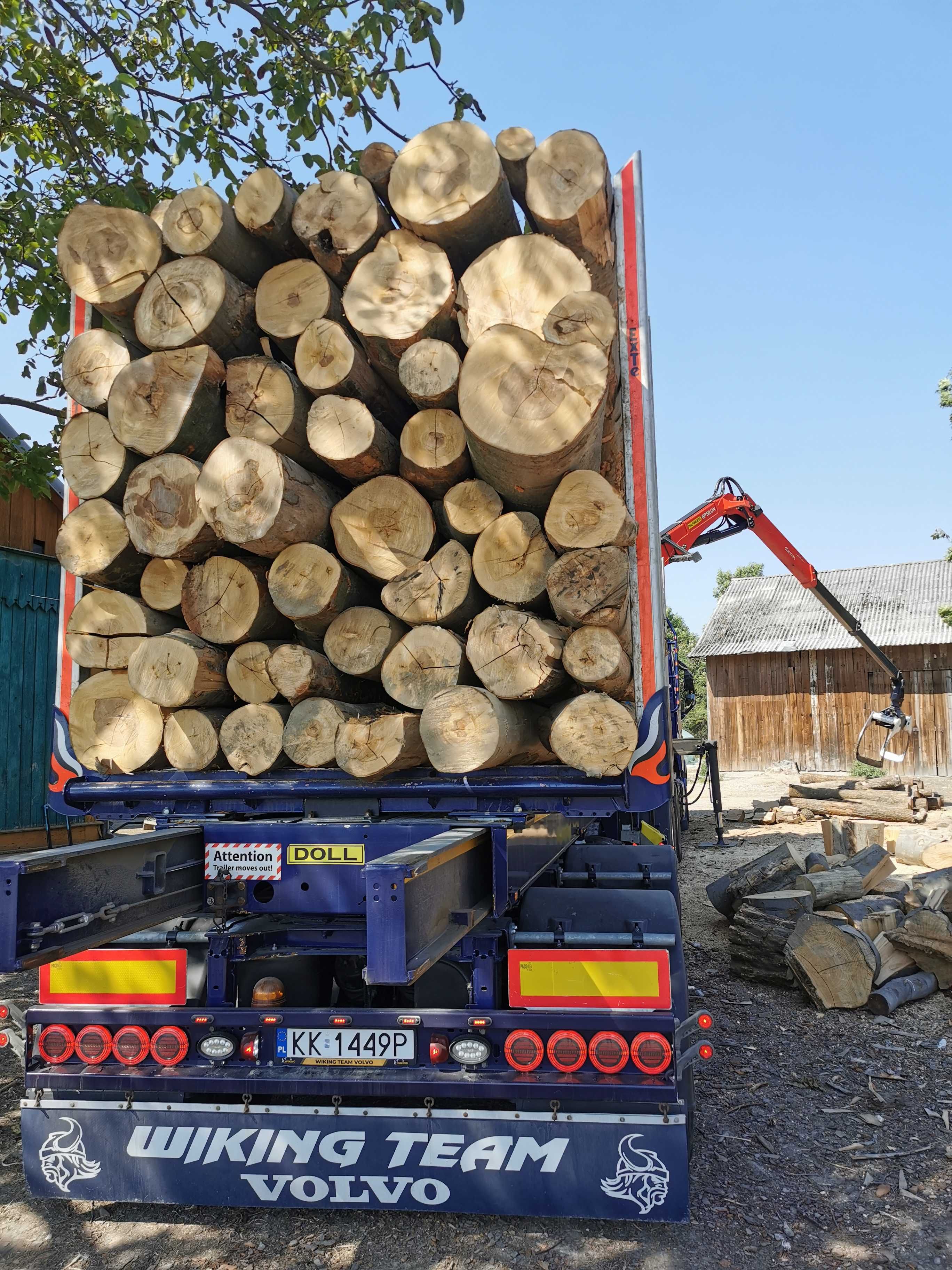 Drewno Opałowe Kominkowe Buk Grab Sezonowany Transport