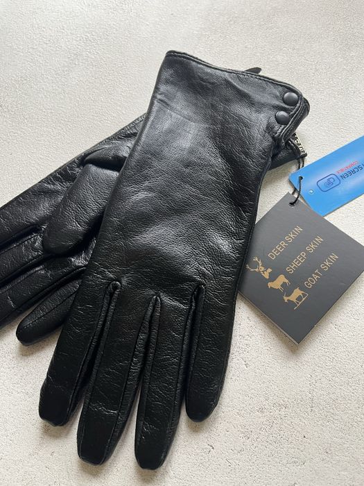 Рукавички Mei, шкіряні