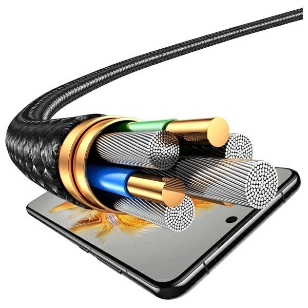 USAMS Kabel 4w1 2xUSB-C/Lightning/MicroUSB 15W 1,2m Aluminum Alloy