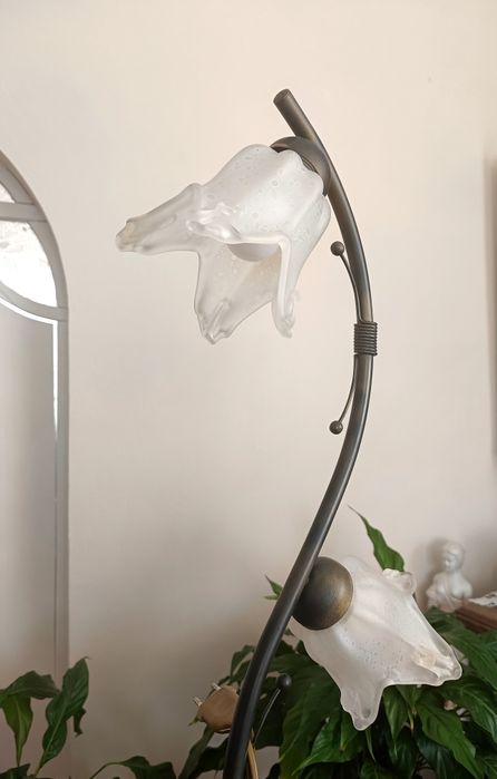 Lampa stojąca 2 klosze