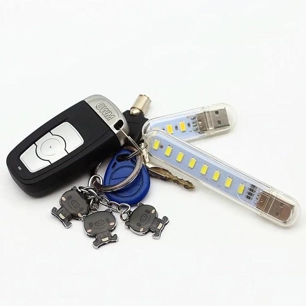 Мини фонарик на 8 светодиодов, USB лампа, LED светильник