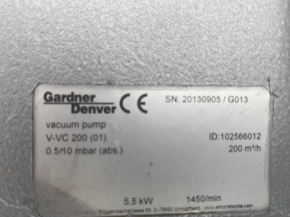 Pompa próżniowa Gardner Denver VC 200 , ROB-TOM VAT