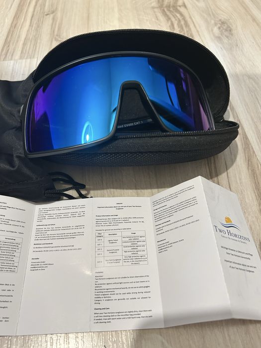 Okulary polaryzacyjne sportowe MTB Two Horizons UV 400 CAT3 niebieski
