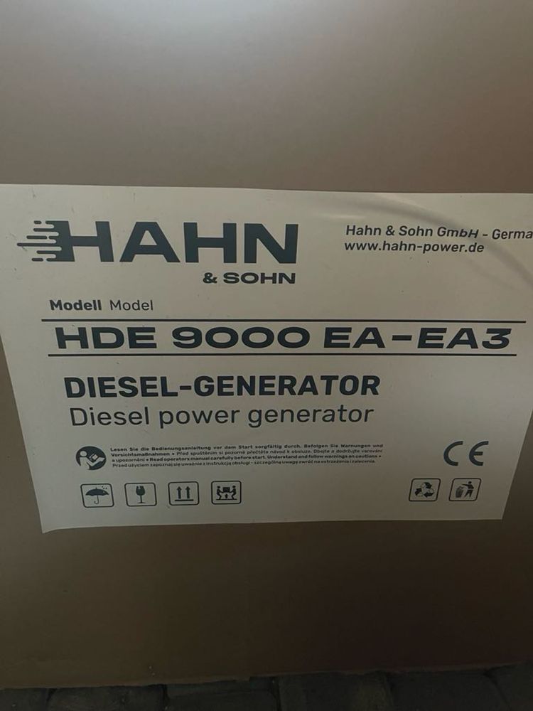Генератор дизельний 7 кВт, 4-тактний Hahn&Sohn HDE9000