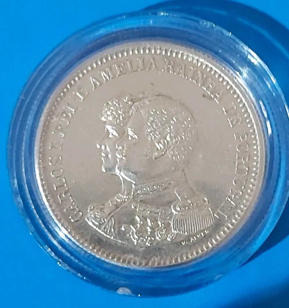 200 Reis de 1898, D. Carlos I e Amélia Reis Portugal