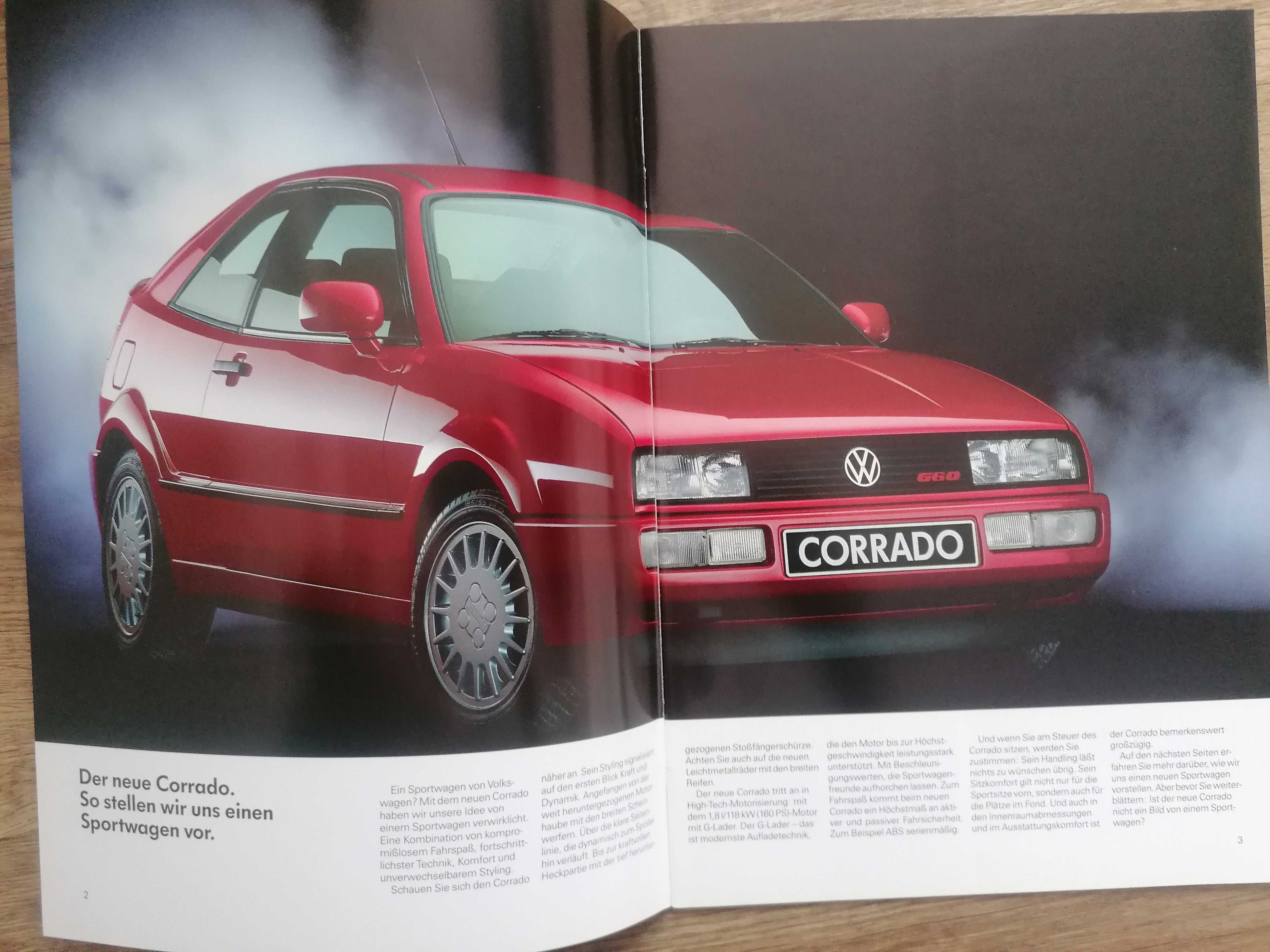 Prospekt VW Corrado + cennik