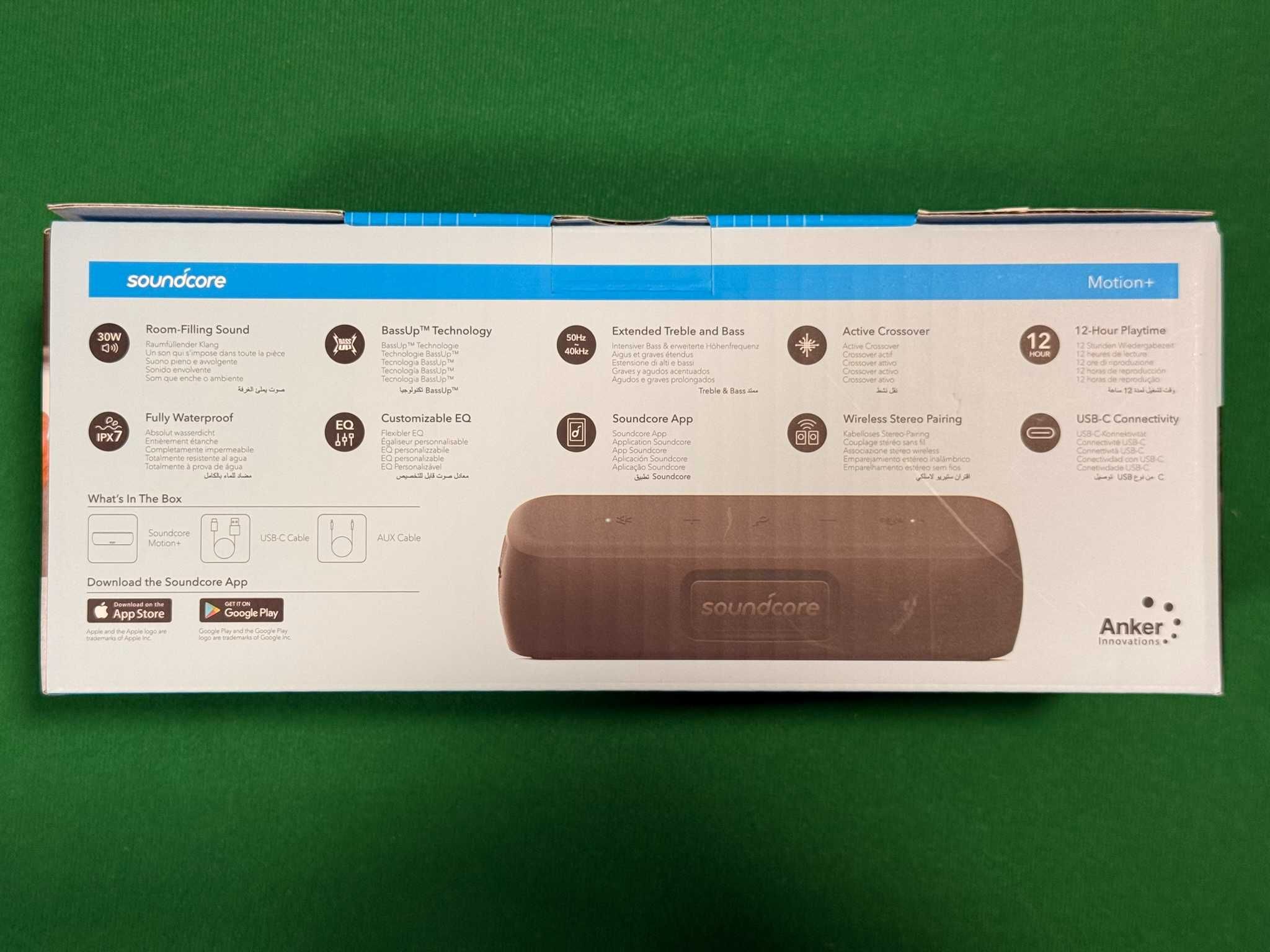 Soundcore Motion+ 30 W, rozszerzony bas i wysokie tony, 12h, aplikacja