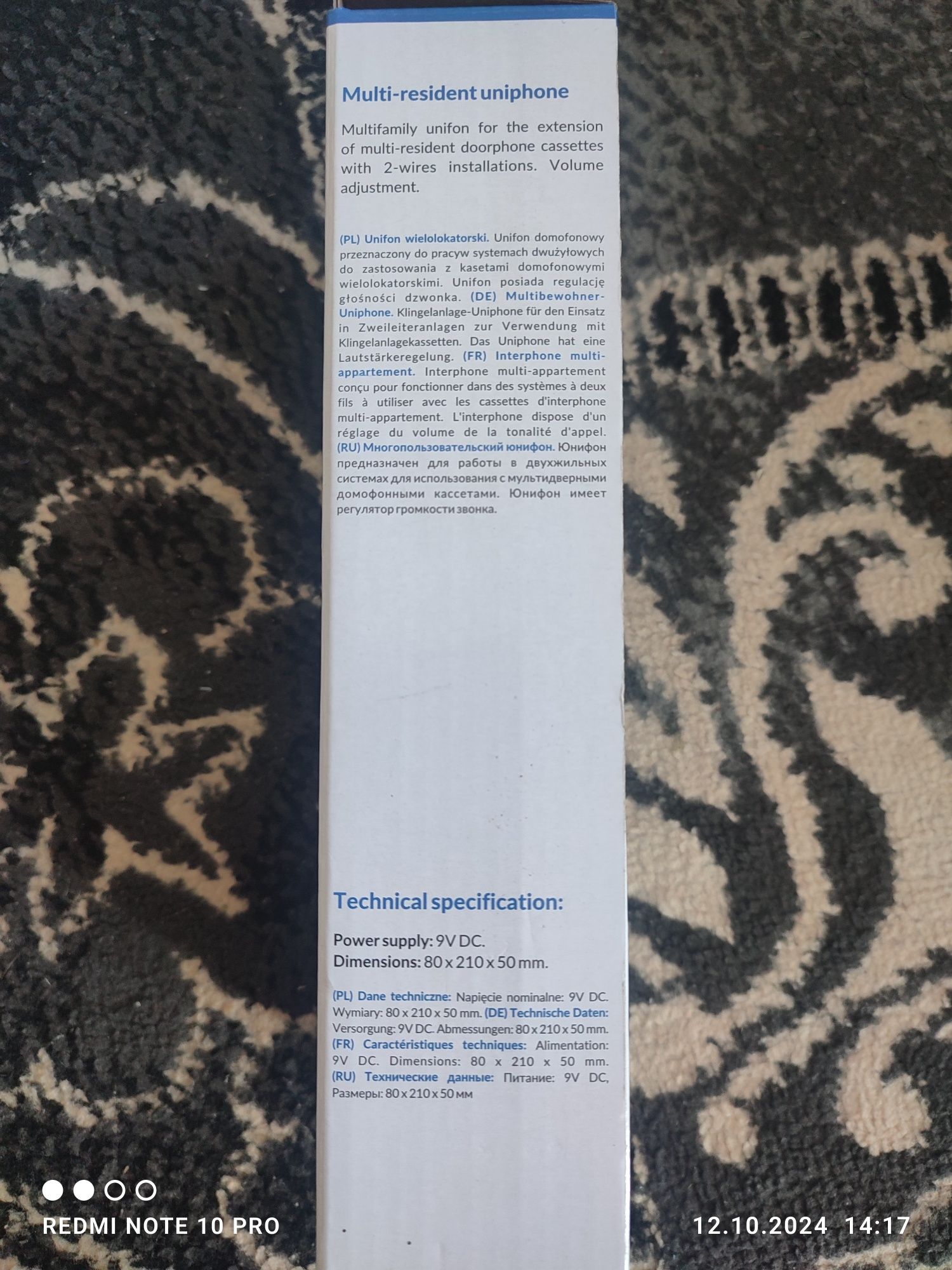 Unifon domofon Orno  OR-AD-5002 biały